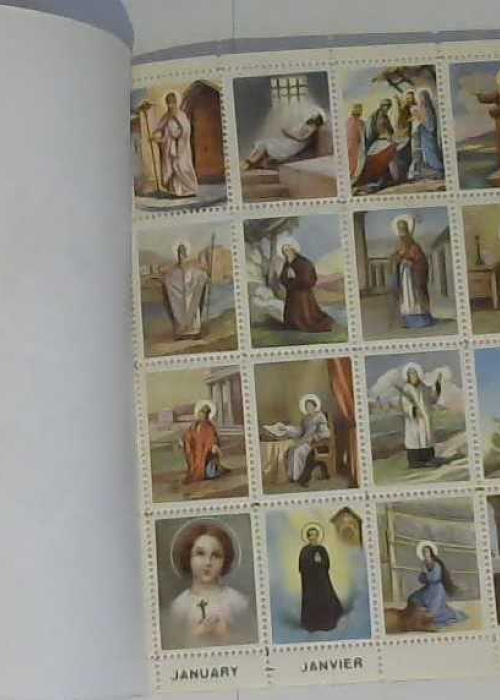 Album de timbre " Saint du jour"
