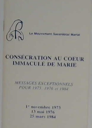 Consécration au coeur immaculé de Marie