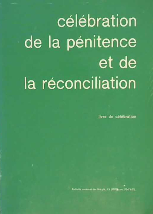 Célébration de la pénitence et de la réconciliation
