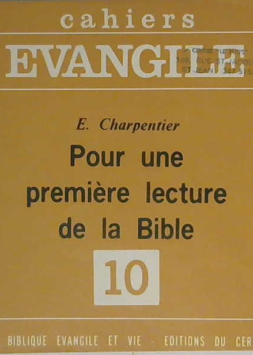 Cahier évangile no 10