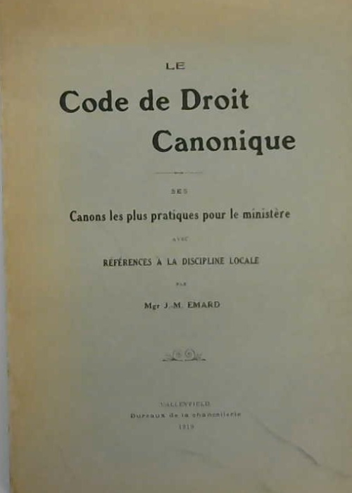 Code de droit canonique 1918